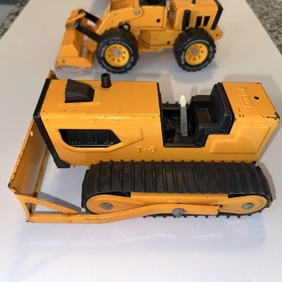 70's tonka trucks vintage (Lot Of 3) Dump, Front End Loader And Bulldozer. - Picture 10 of 16